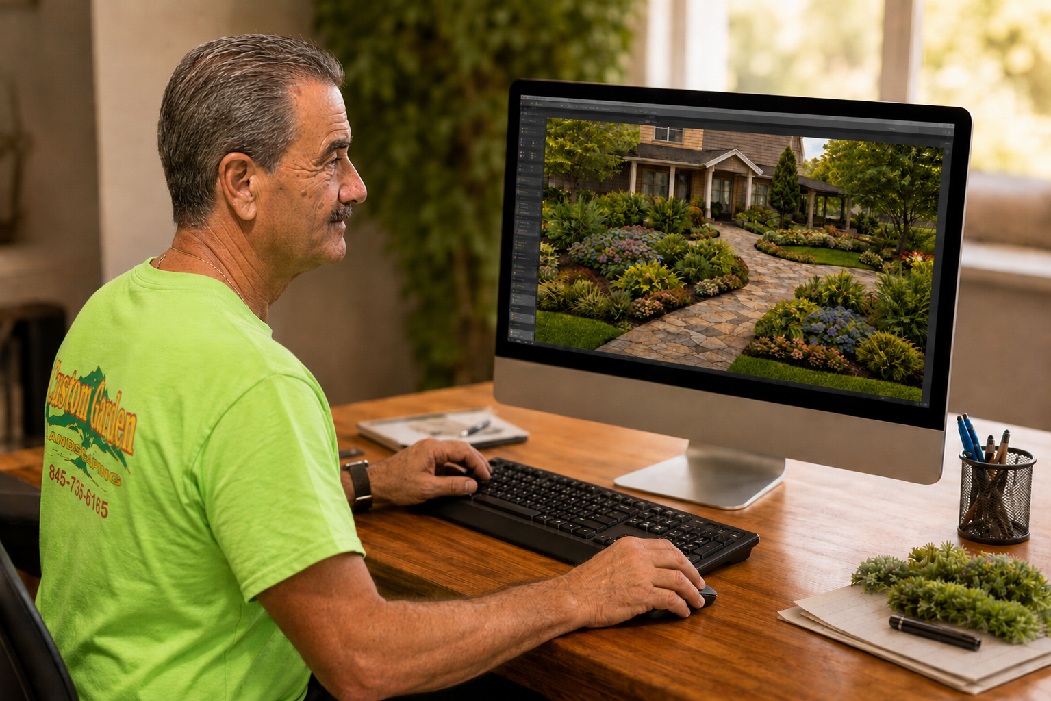 landscape desing for a custoemr in Pearl River Rockalnd County NY